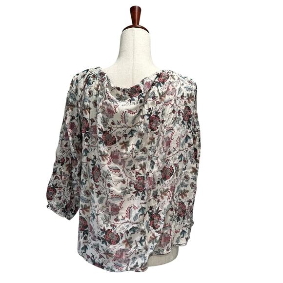 Denim & Supply Ralph Lauren Top Size Large Boho Western Country Floral Shirt - Picture 5 of 9